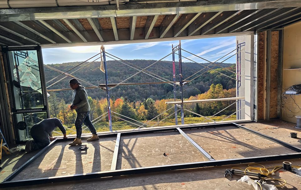 Large window installation with a mountain view, 2025