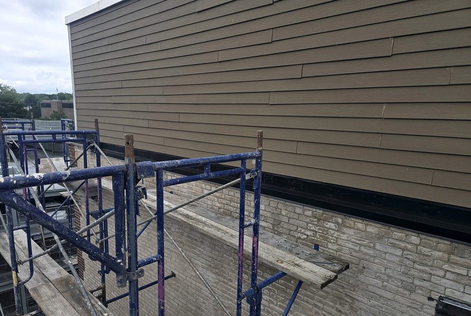 After: new metal cap flashing, August 2026