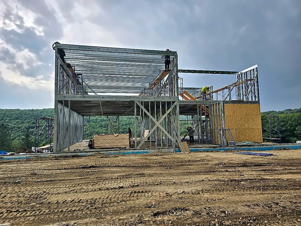 Light-gauge steel framing crew