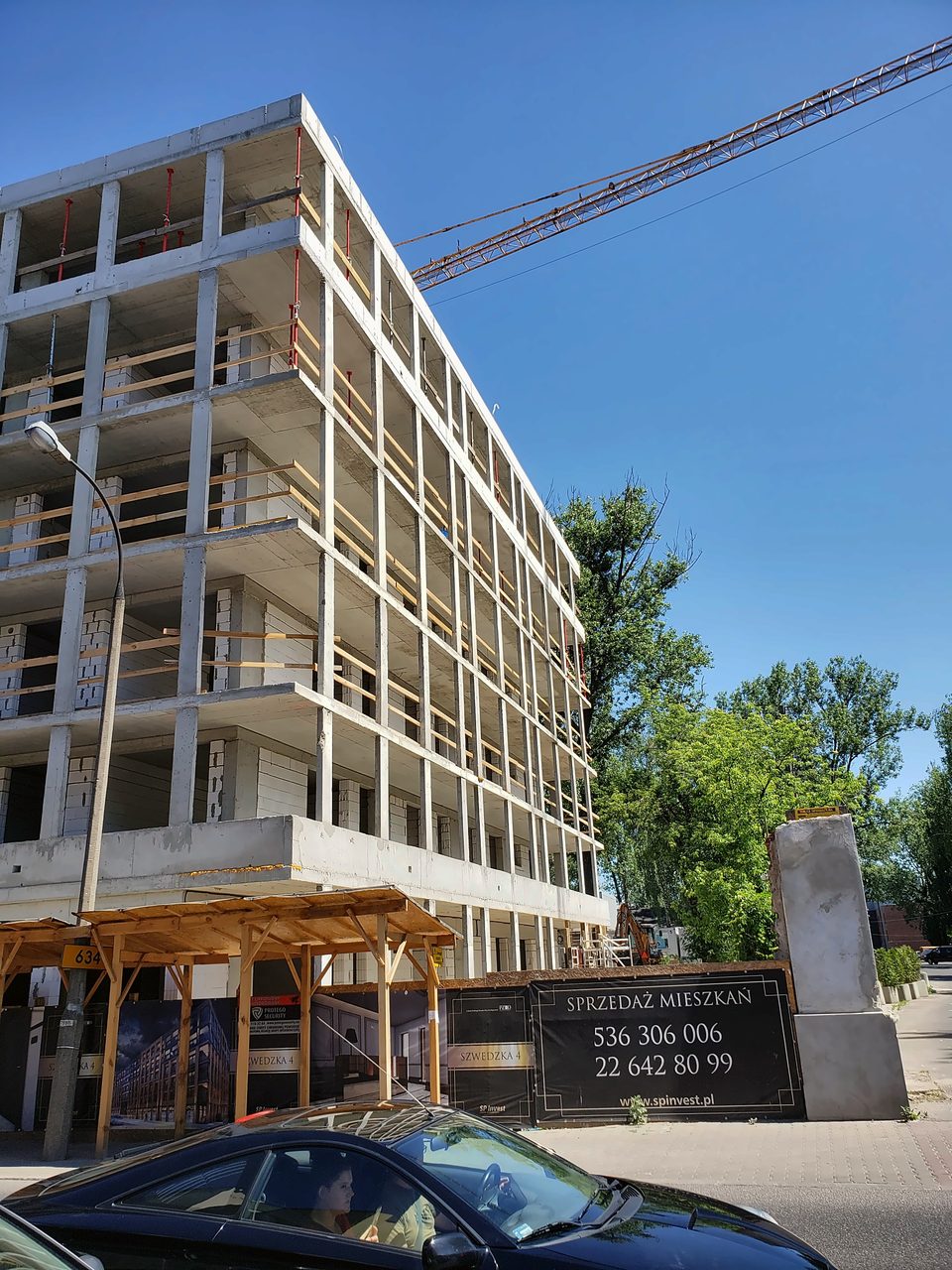 Multistory concrete frame in progress, 2019