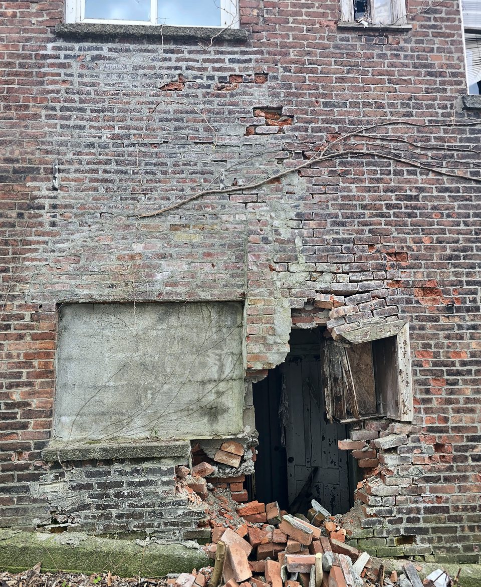 Before: the collapsed section at the window opening, April 2026