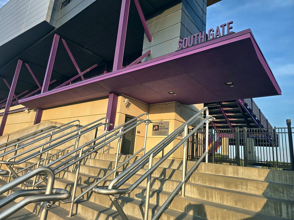 After: South Gate steel and canopy, August 2026