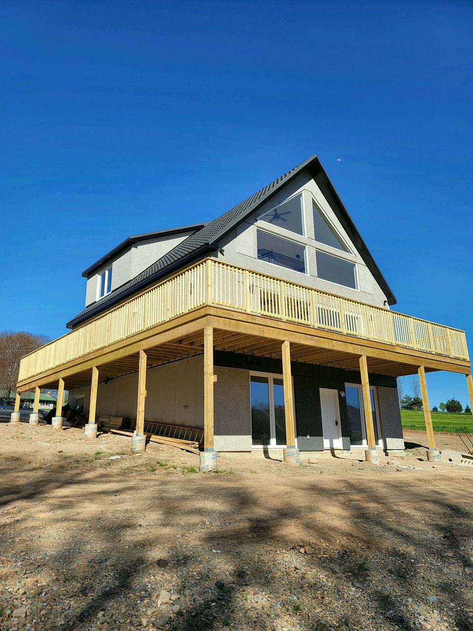 2022: the covered porch during construction